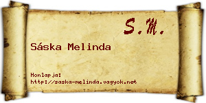 Sáska Melinda névjegykártya